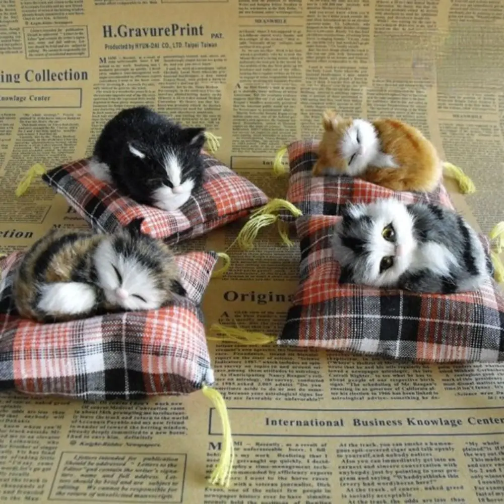 

Cute Artificial Plush Creative Decoration Children Birthday Gift Cloth Pad Plush Cats Fake Cats Simulation Cat Cat Ornaments