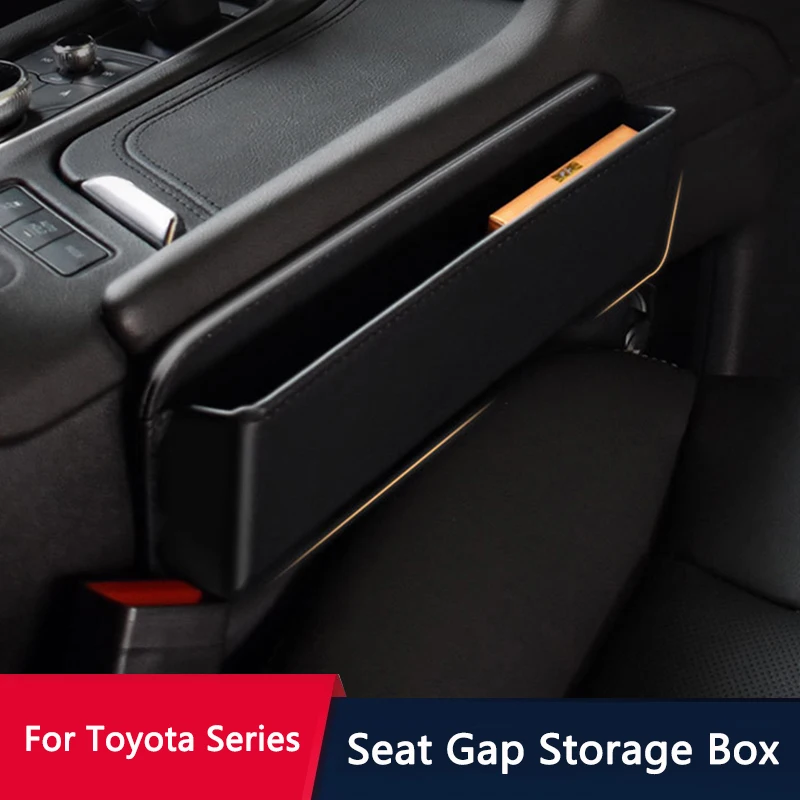 Qhcp Car Seat Fessura Scatola Di Immagazzinaggio Sedile In Pelle Gap Storage Box Fessura Gap Filler Per Toyota Serise Camry Corolla Cross Rav4 Avalon
