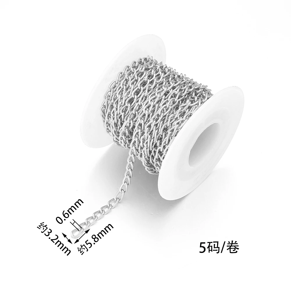 2-5 Yards/Rolle Aluminium Twisted Ketten Gold Silber Verlängerung Link Kette Für DIY Handgemachte Armband Halskette Anschlüsse Zubehör – Detail 13