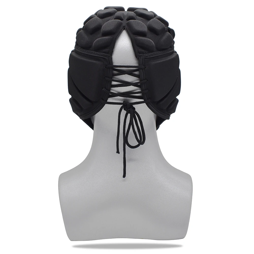 WOSAWE Football Soccer Goalkeeper Rugby Cap Head Guard Goalie Hat Soft Helmet Adjustable Head Protector Cycling Sking Skateboard