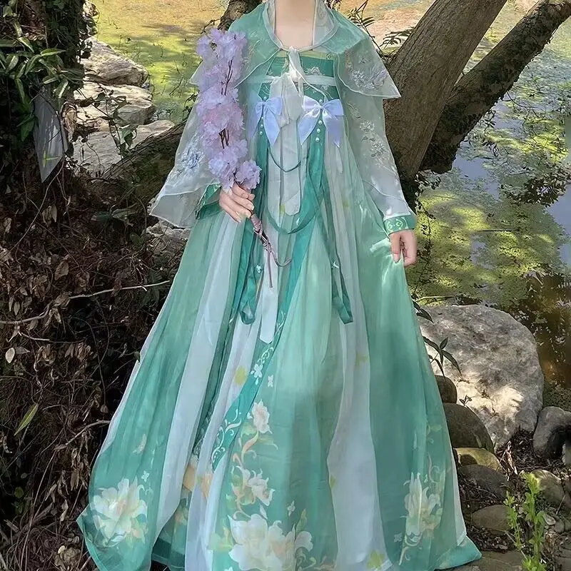 2022 Hanfu  ߱  Hanfu 巹 īϹ  ڽ ǻ Ƽ Hanfu Ʈ  ׶̼ ׸ 巹