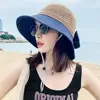 Women Bucket Sunshade Hat Summer UV Protection Sun Hats Soft Foldable Wide Brim Outdoor Beach Hat Panama Sun Cap 2
