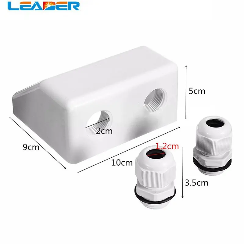 

LEADER SOLAR Wholesale 100 Pcs/LotSolar Panel Junction Box Plastic Connector 2 Hole Roof Cable Entry Gland Mainland China