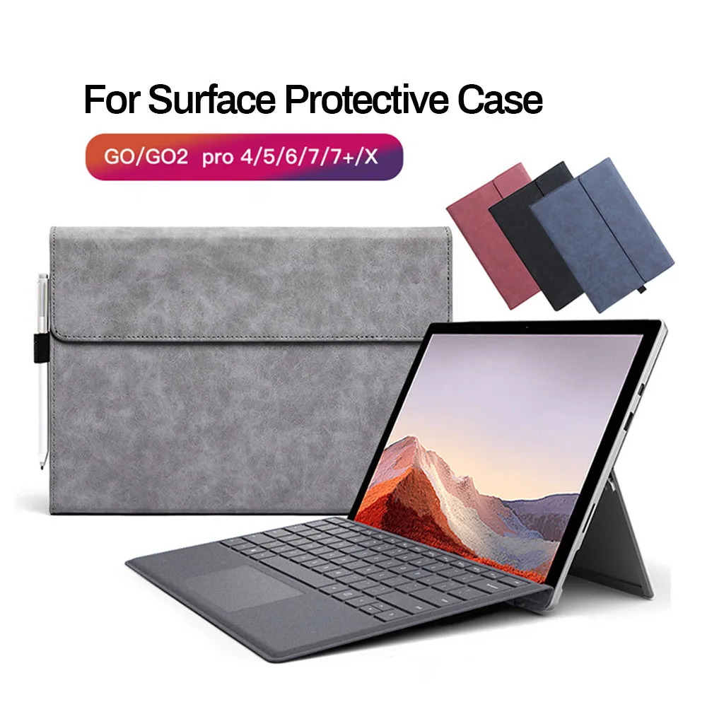 

Чехол-книжка из искусственной кожи для Microsoft Surface Pro X 8 7 7Plus 6 5 4