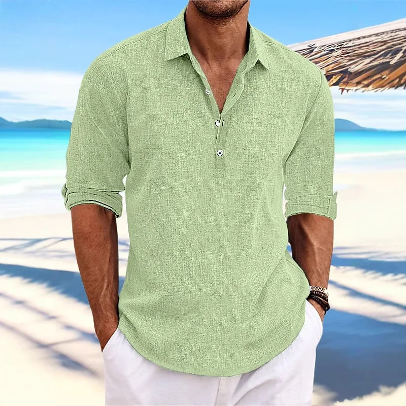 Mens Long Sleeve Business Shirts Summer