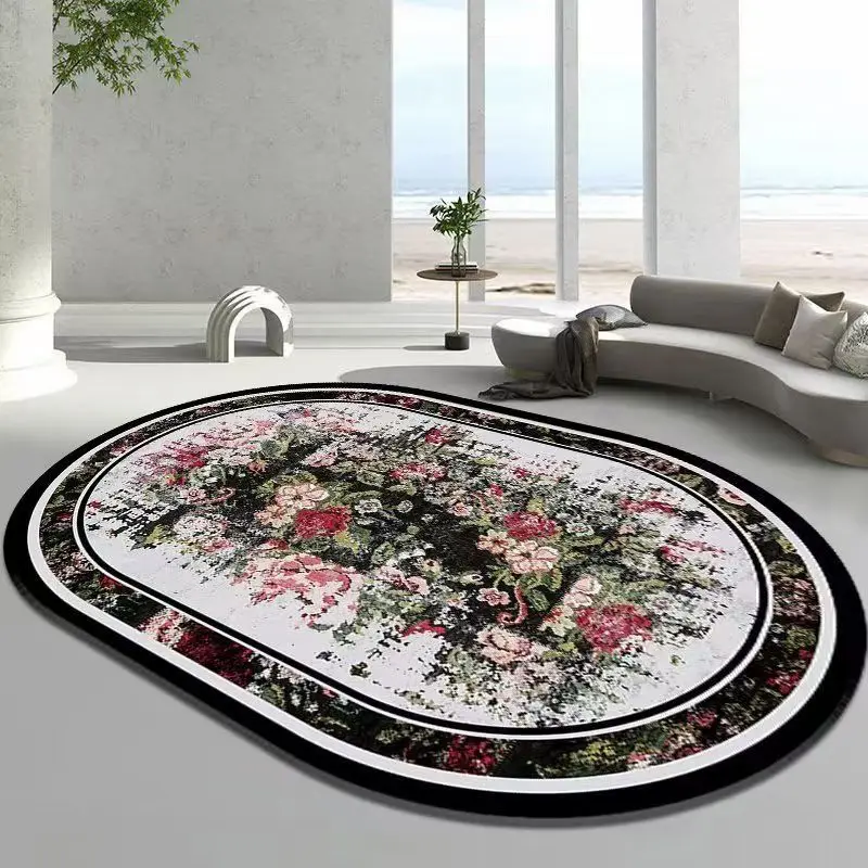 Tappeto Runner Lungo Antiscivolo, Moderno Astratto Blu E Rosa, Lavabile, Personalizzabile (Larghezza 40-120cm) - copertina