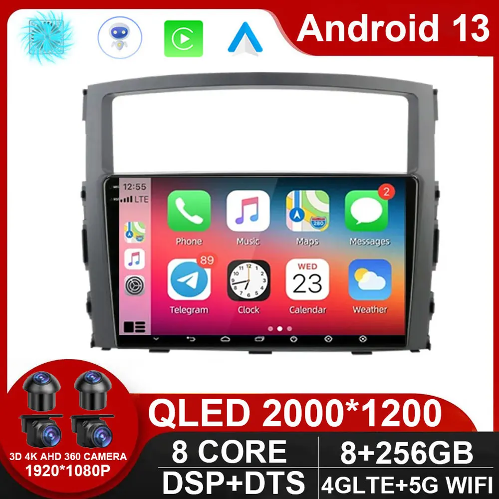 

Android 13 For Mitsubishi Pajero 4 V80 V90 2006 - 2014 Car Radio Multimedia Video Player Navigation GPS No 2din 2 din DVD