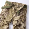Men Combat Pants With Knee Pads Tactical Cargo Sport Trousers Camouflage Multicam Trekking Hunting Clothes（Not belt） 4