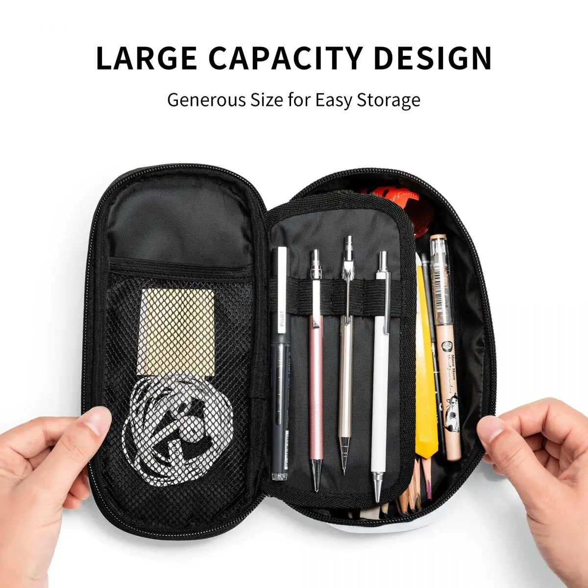 Dog Man Lil Petey And Big Petey Fan Art Pencil Cases Large Storage Pen Bags Pen Box Pencil Pouch For Boys Girls Students pencil cases,stationery box,pen storage bag