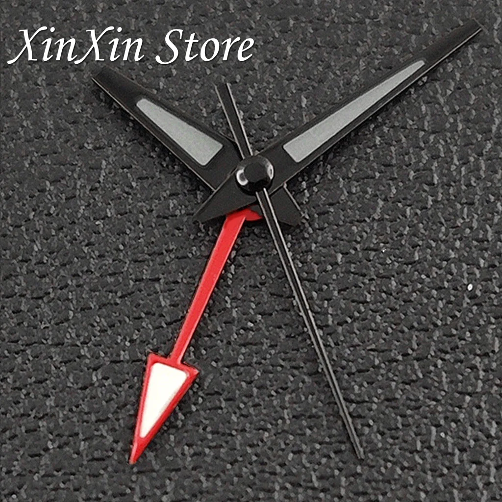 Silver Red High Quality GMT Watch Hands with C3 Green Luminous Needles