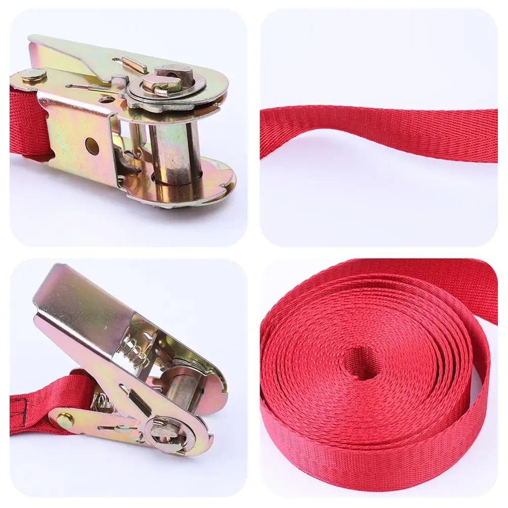 10M Buckle Tie-Down Belt Cargo Straps For Car Motorcycle Bike With Metal Buckle Tow Rope Strong Ratchet Belt For Luggage Bag cargo straps cargo tie down strap tie down straps lashing strap
