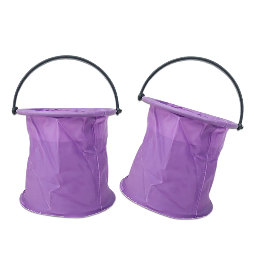 2Pcs 접이식 PVC 펜 세척 버킷 페인팅 브러시 클리너 보관 손잡이 휴대용 페인팅 도구 버킷 가정 학교 야외용