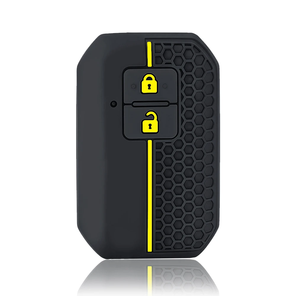 Enhanced Silicone Key Case Cover with Keychain Holder for 2-Button Car Keyless Fob