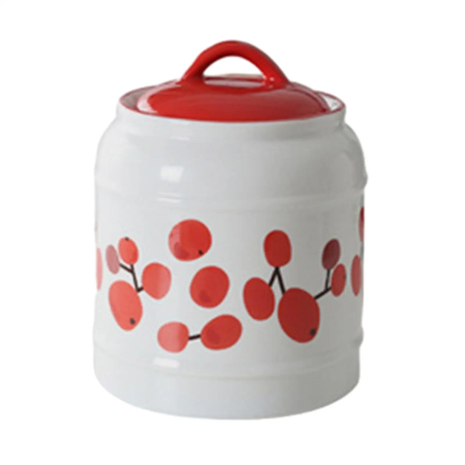 Ceramic Food Jar Home Kitchen Canisters Coffee and Sugar Containers Porcelain Storage Jar for Snack Sugar Pet Treat Cereal Rice