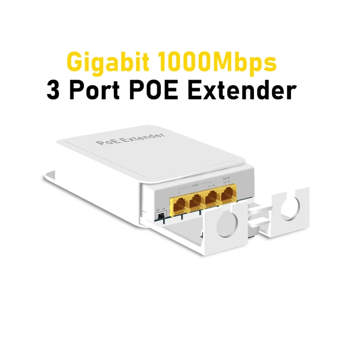 3-Port Outdoor Poe Gigabit Extender 1 in 3 Out Poe Repeater mit 1000 MBit/s wasserdichter Strom-und Daten übertragung