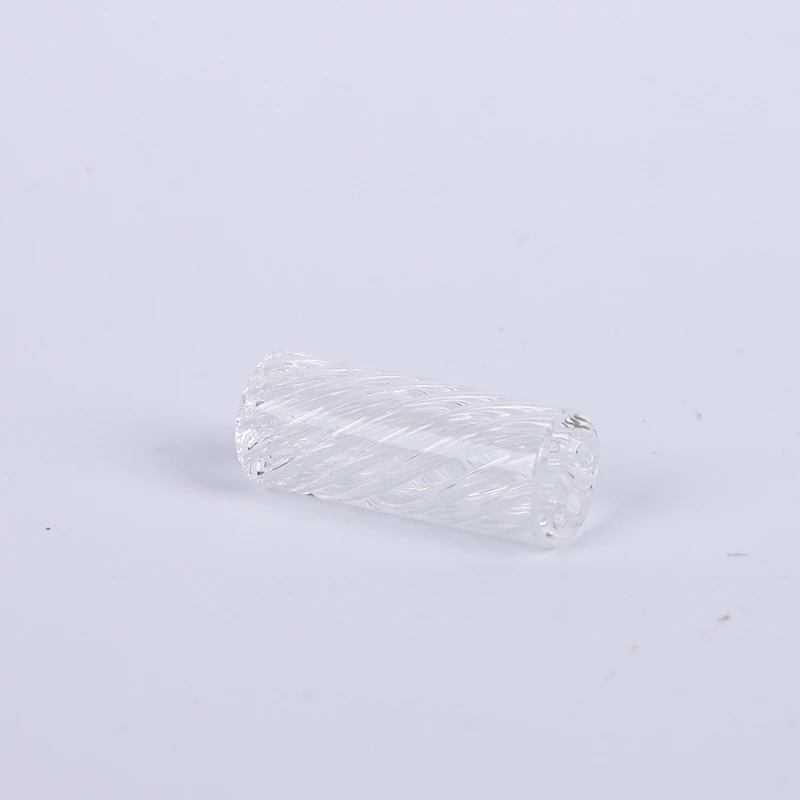 Retail 5pcs/box In Stock 8 Holes Spiral Screw Line Style Transparent Smoking Glass Filter Tips with 8 Holes Smoking Accessories
