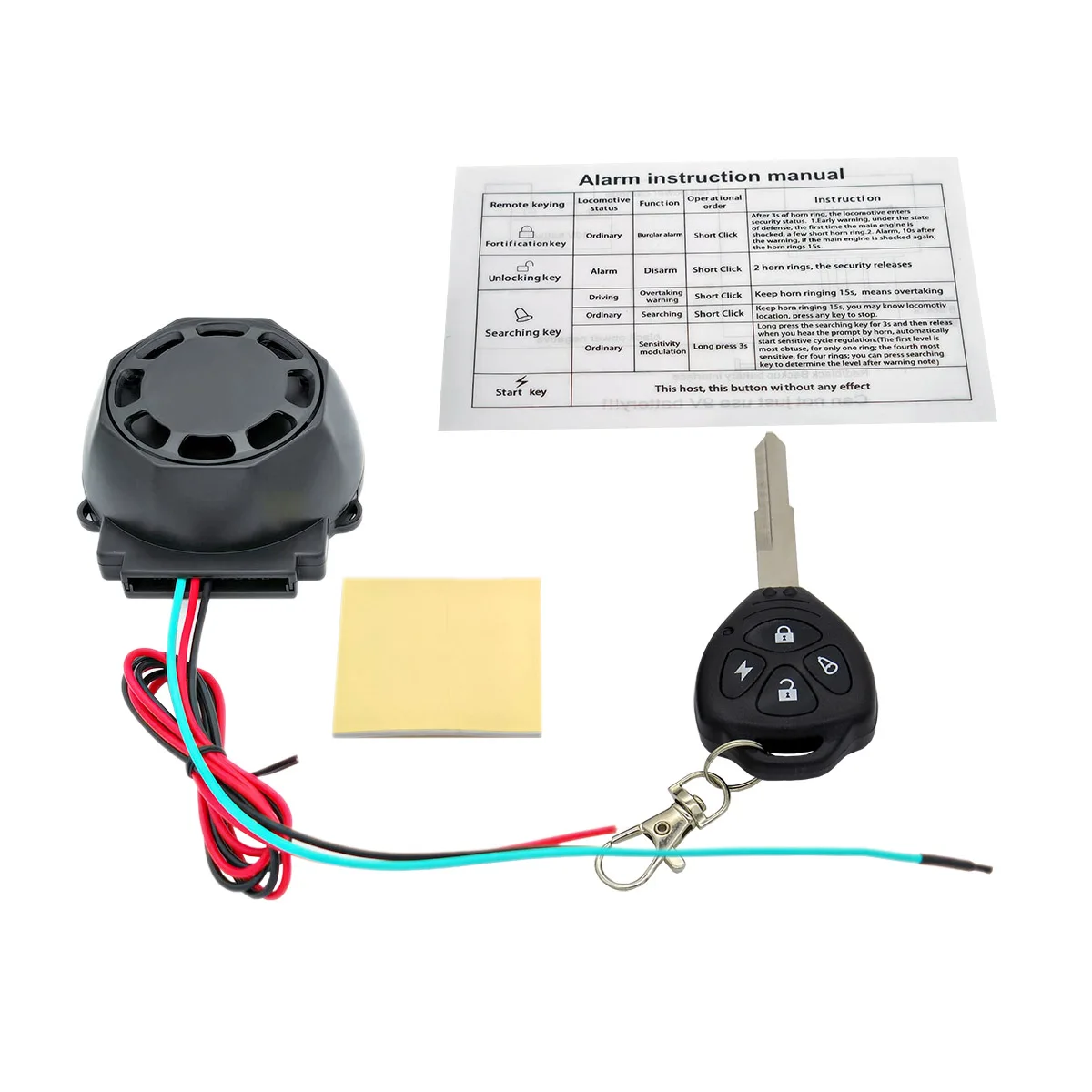 12V Vibration Alarm motorcycle alarm wireless vibration alarm Universal Key Integrated with Car Finding Function Sensitivity Adjustable Easy Installation