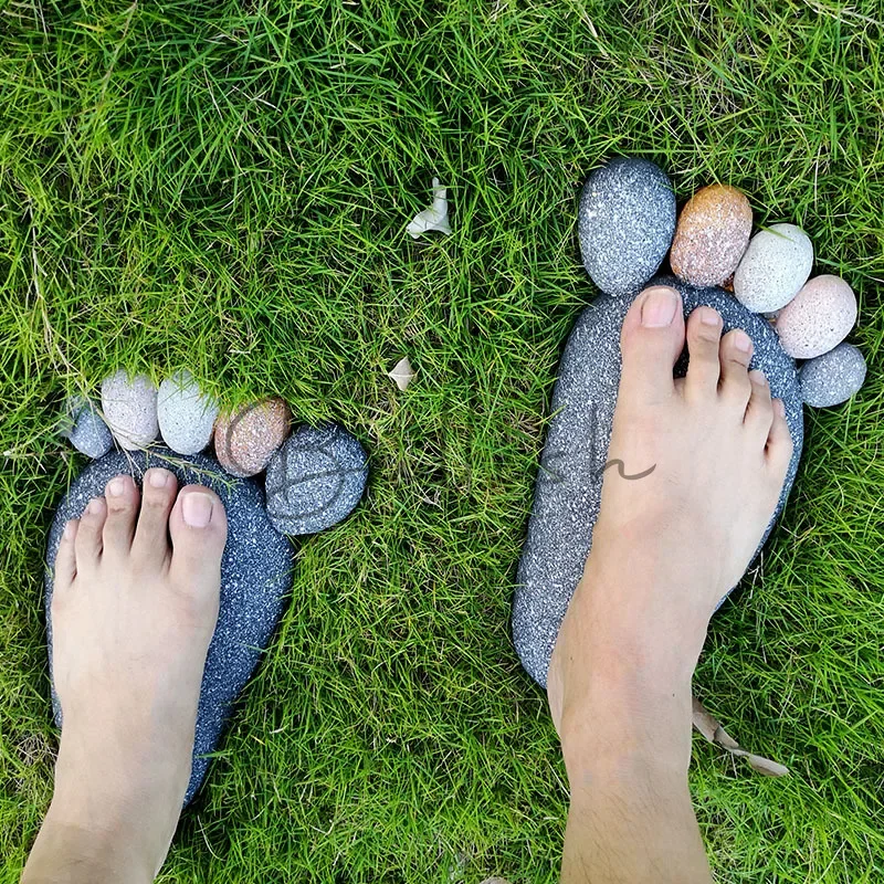 Garden decoration, courtyard stepping stone, paving stone, cartoon foot, outdoor floor tiles, villa lawn