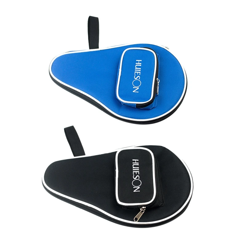 

Top!-2X HUIESON Ping Pong Case Cover With Balls Bag Or Table Tennis Rackets Bat Bag Oxford(Blue&Black)