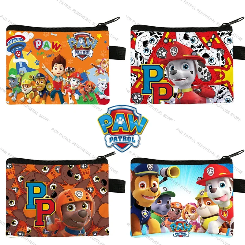 Paw Patrol New Cartoon Pu Portamonete Cute Key Change Storage Bag Portafoglio Per Bambini Action Figures Chase Skye Pouch Regalo Di Natale