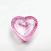 1pcs Pink Crystal Glass Dappen Dish Acrylic Powder Liquid Holder Container Heart Shape Nail Lid Cup Bowl Manicure Accessories 2