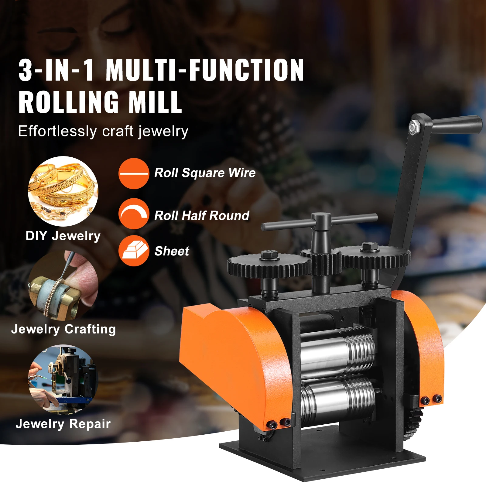 Metal Jewelry Rolling Mill Machine for Gold Silver Crafting