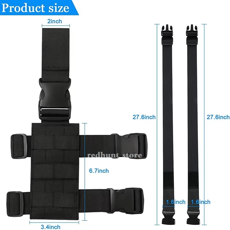 Gun Holster DIZETION Universal Drop Leg Holster Thigh Platform Tactical Gun Holster for Hunting Paintball Panel with Adjustable Molle Straps pistol holster gun holster gun accessories hunting holster