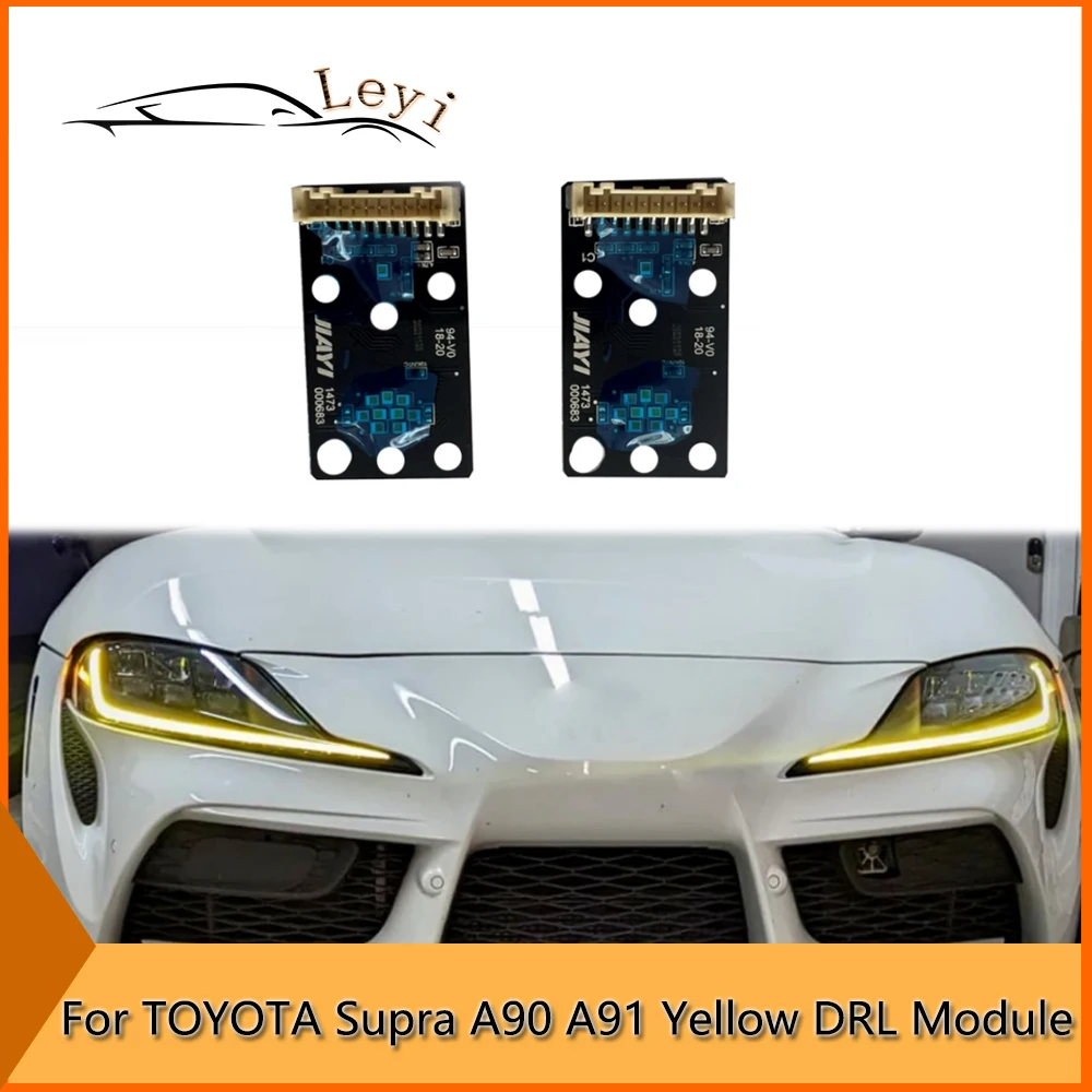 

DRL Lemon-Yellow Module For Toyota Supra A90 A91 LED Daytime Running Light Turning Signal Far And Near Headlight Plug And Play