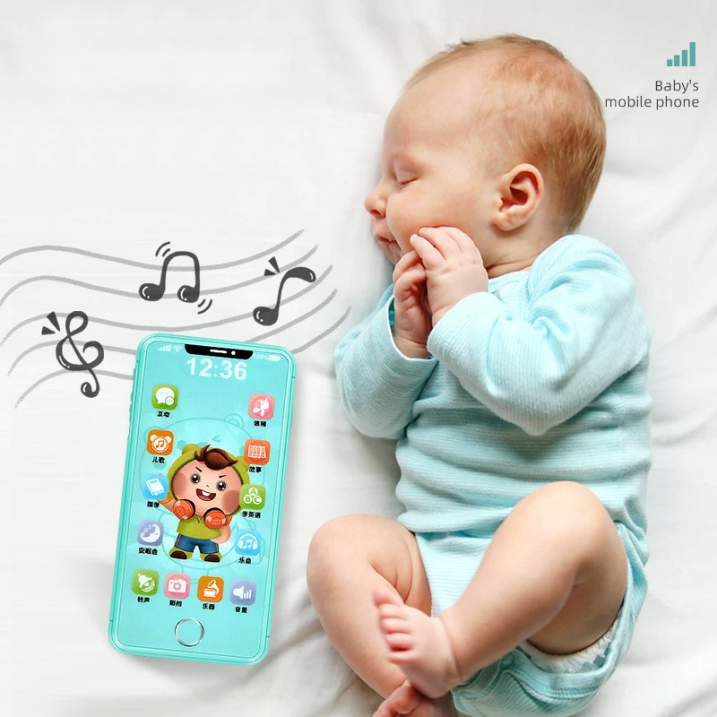 5.5 Inch Kids Simulation Smart Touch Screen Mobile Phone Toy Multi-function Children Puzzle Early Education Story Machine Toys 3