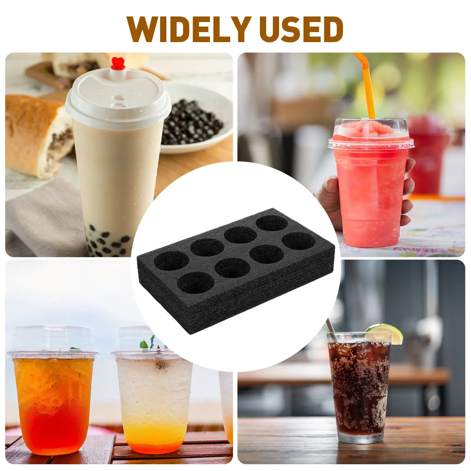8 holes Ganazono Foam Drink Holders for Glass Cup Holder Bottle Storage Party Takeout Campervan Camping