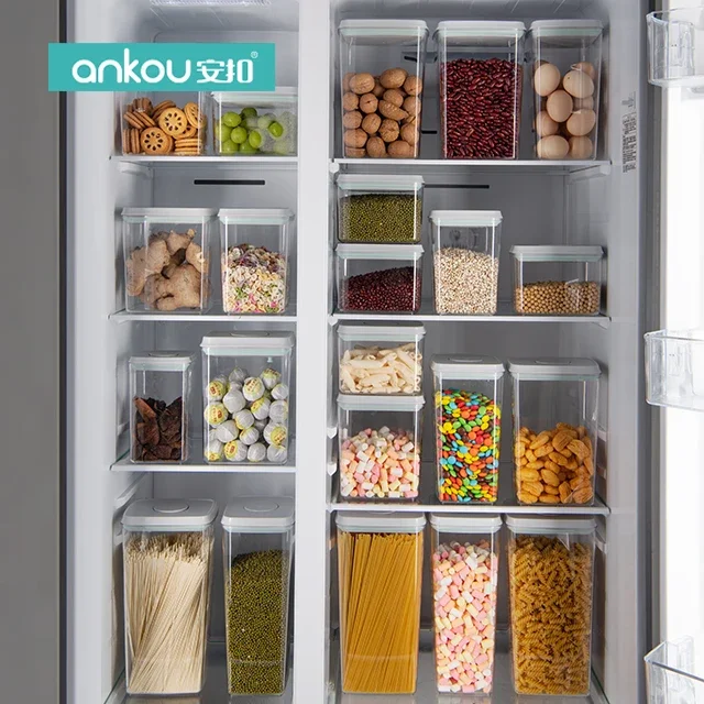 Factory Supply Reusable Cereal Container Box Kitchen Airtight Food Storage Jar Clear Food Storage Containers For Milk Powder