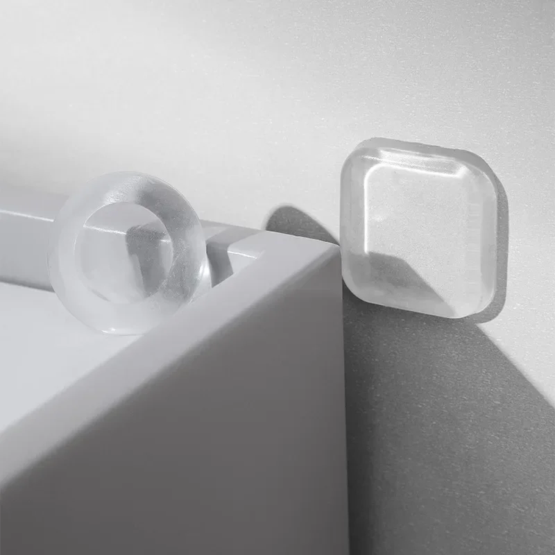 Soft Silicone Non-slip Door Stoppers Round Clear Muffler Wall Protectors Self-adhesive Door Handle Bumper Anti-crash Pad 1/12Pcs