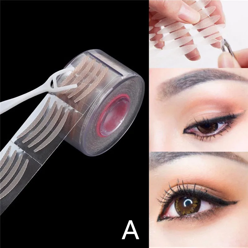 Double Eyelash Tape double fold eyelid tape Invisible Eyelid Lift Band Self Adhesive Transparent Eyelid Decals Fiber Waterproof Eye Stickers 600PCS