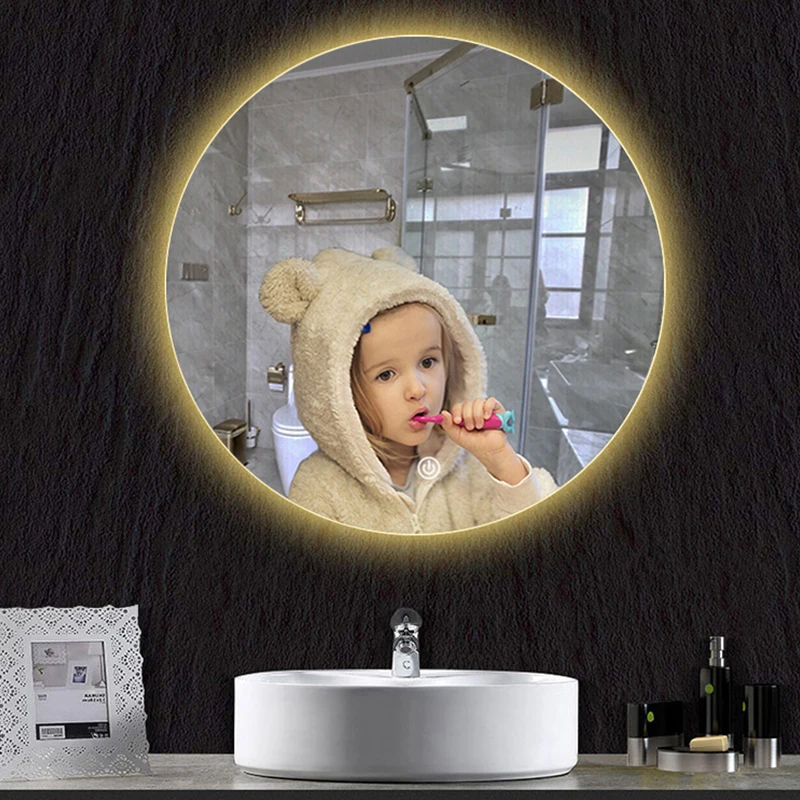 Round Smart LED Defogging Mirror 2