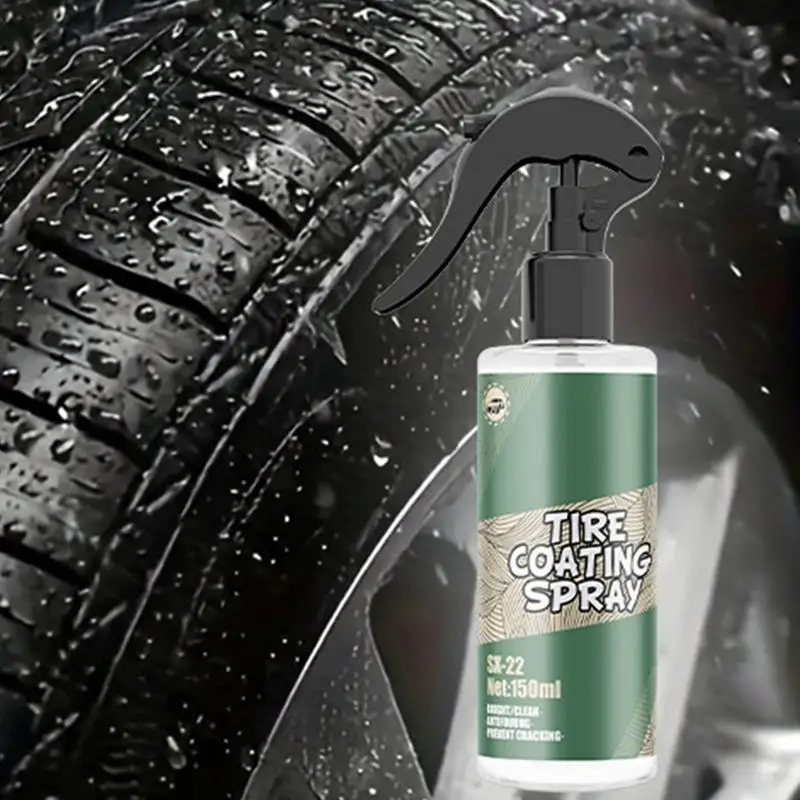 Tire And Wheel Cleaner 150ml Long Lasting Wheel Cleaning Spray Kit Tire Dressing Polishing Agent Car Detailing Rim With