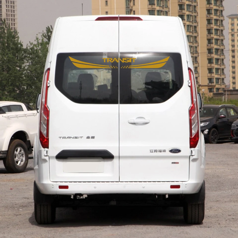 RWRAPS Auto Stickers Camper van Deur Decor Mountain Graphics Vinyl Decals, Fit voor Ford Transit Tourneo Custom Mk6 MK7 MK8
