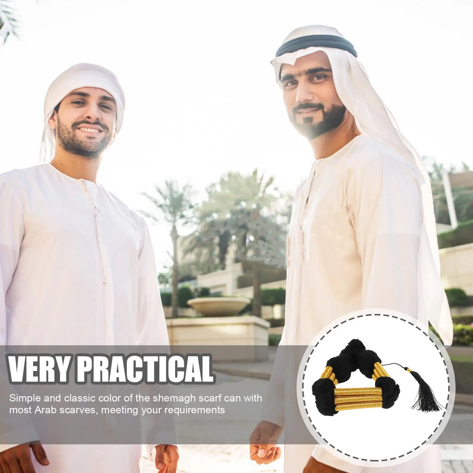 عِقال تراثي بخيوط ذهبية – أسود