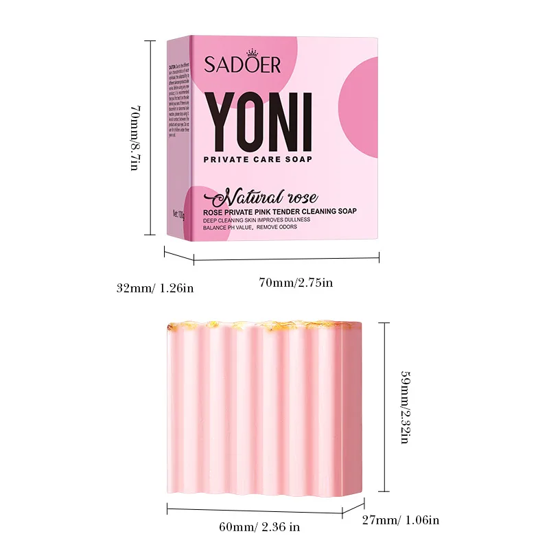 100g Natural Feminine Care Soap for PH Balance Odor Control & Hydration Daily Intimate Care Hygiene Handmade Feminine Soap Bar