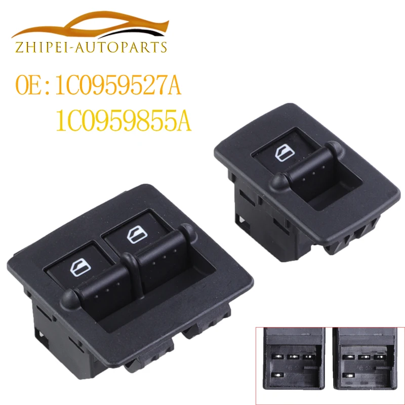 Electric Window Control Switch Glass Lifter Button Car 1C0959527A 1C0959855A For Volkswagen Beetle 1998-2010 2.5L