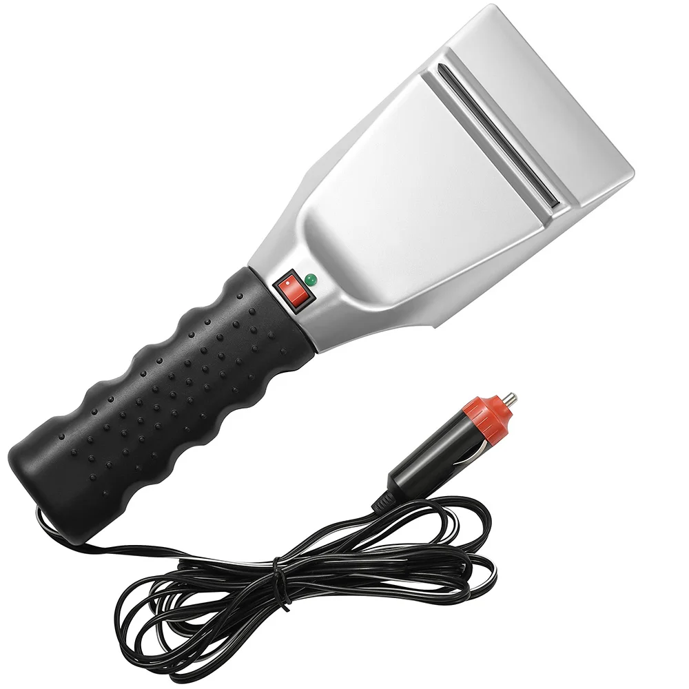 12V Winter Electric Heater Car Ice Scraper Windshield Defrosting Ice Scraper Tool Glass Snow Removal Tools Auto Accessories