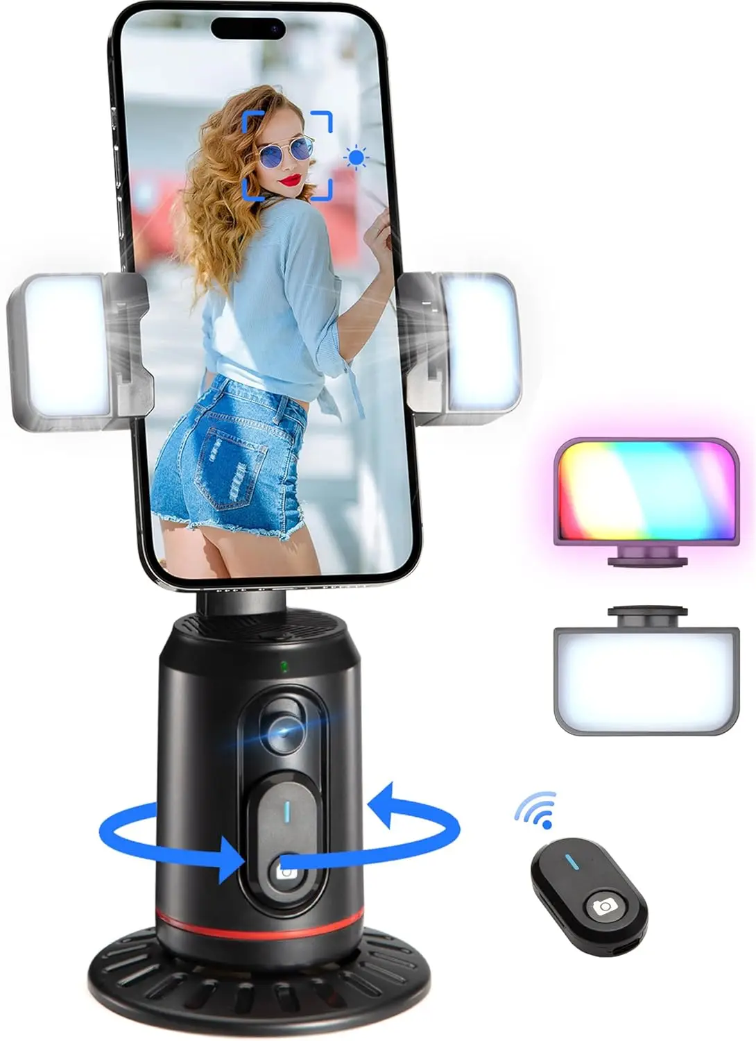 Gimbal Trépied Suivi Automatique 360° avec Télécommande - Pour Smartphone