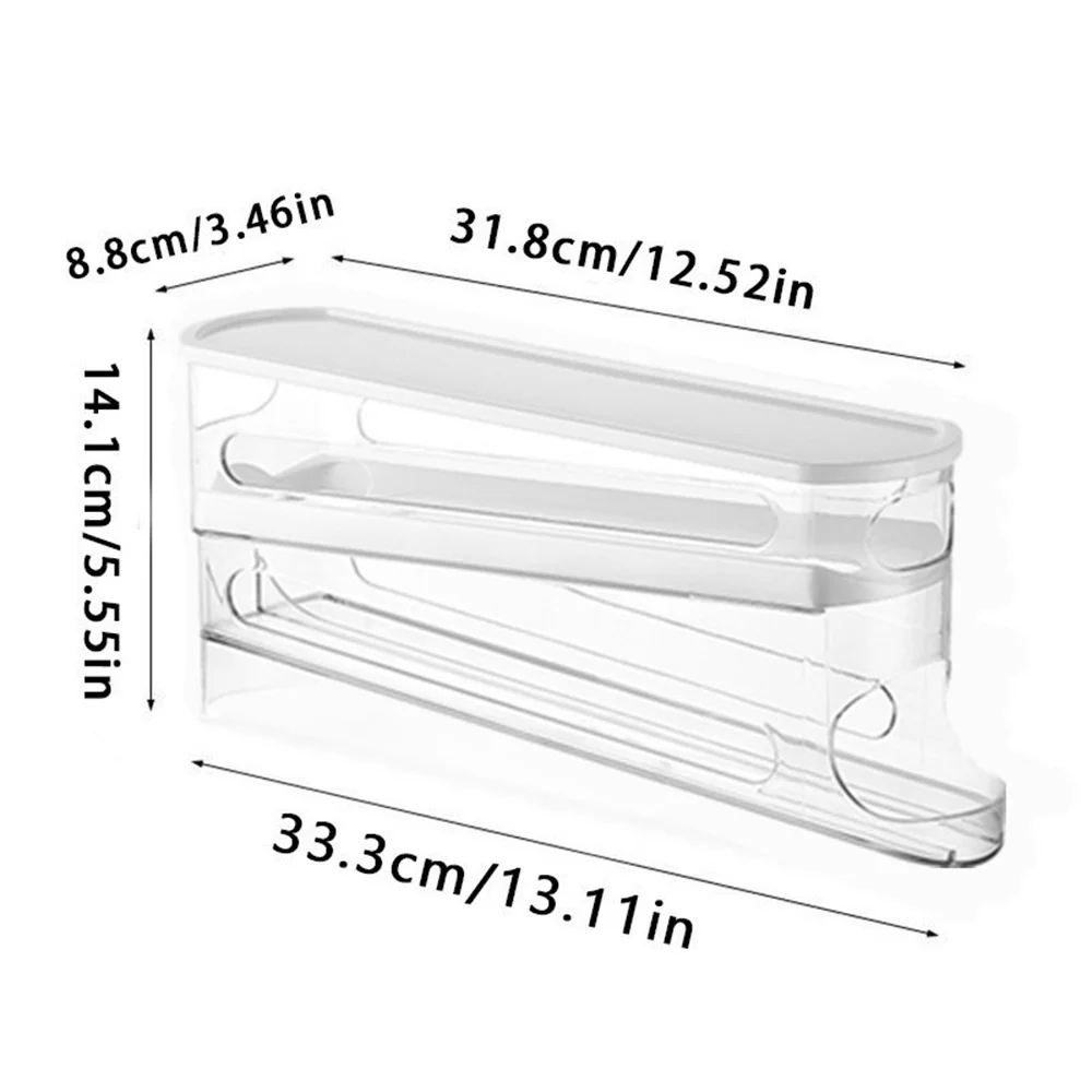 Auto Rolling Fridge Egg Organizer Space Saving Eggs Dispenser Refrigerator Storager Home Egg Holder 1 pack