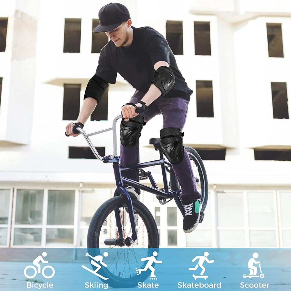 Kit Protezioni 6 In 1 Per Bambini - Ginocchiere, Gomitiere E Polsiere Per Skateboard E Bici - Foto 2