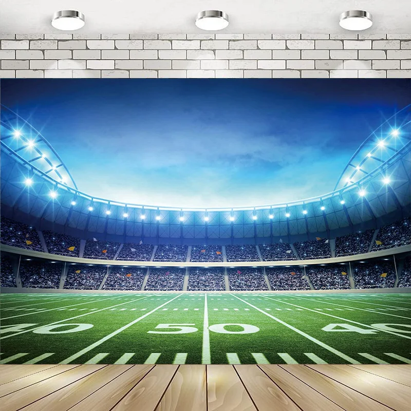 Фон для фотосъемки с изображением футбольного поля