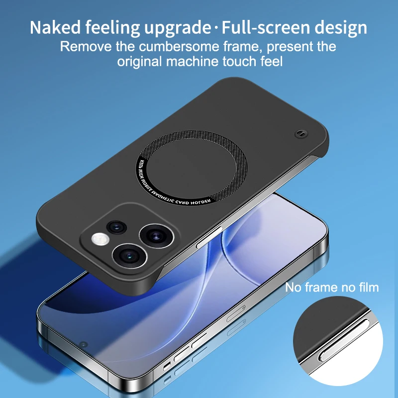 Sleek Magnetic Wireless Charging Phone Case - High-Quality Thin Back Cover with No Borders