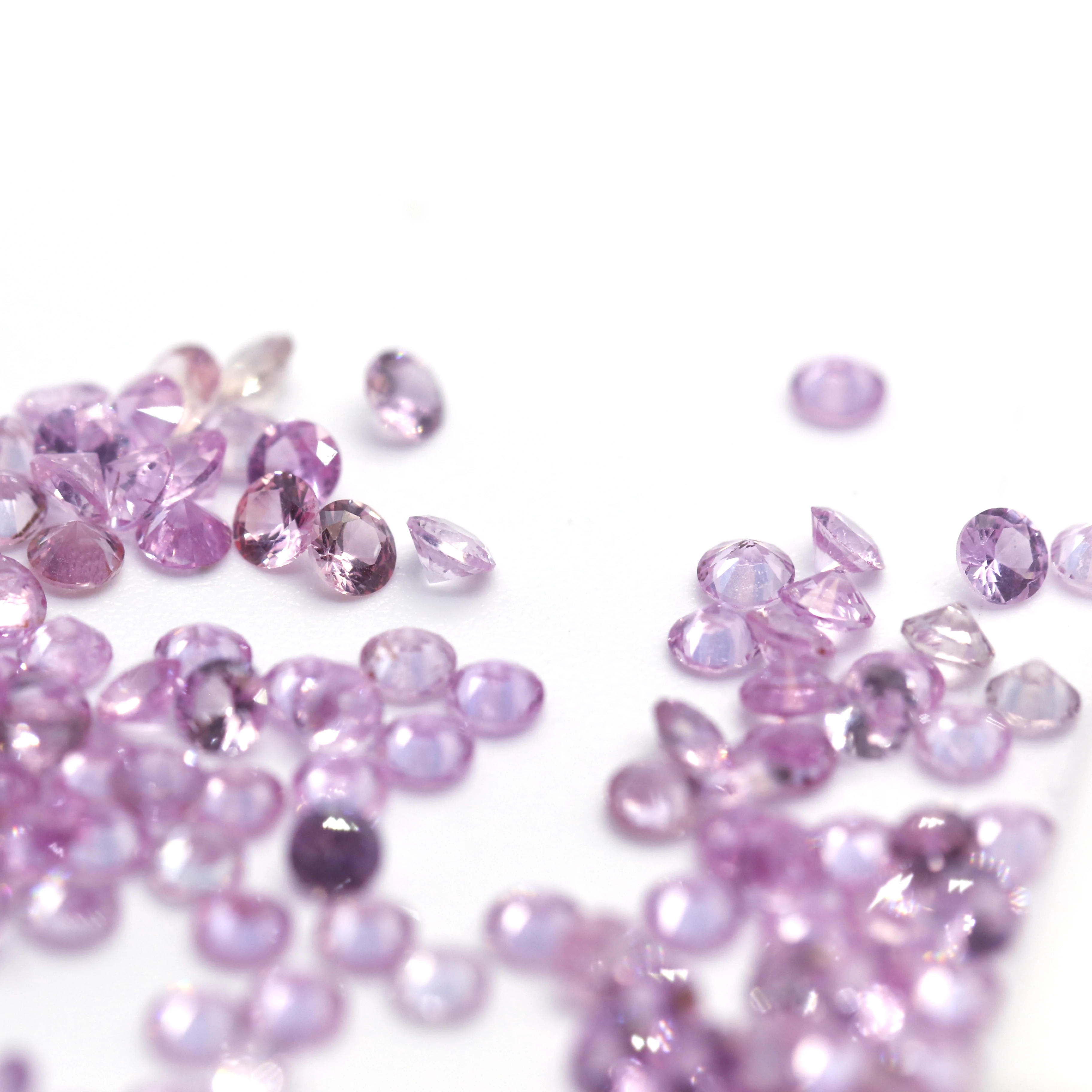 

Hot Sale Natural Gemstone Loose Stone Jewelry Making Round Cut 2.5mm Pink Sapphire