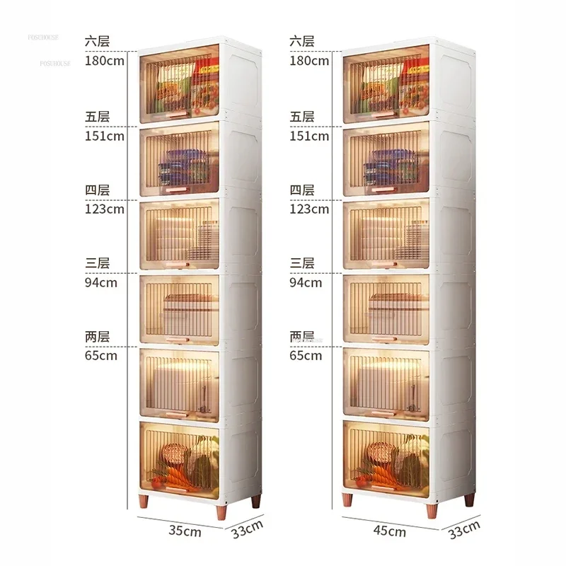 Nordic Living Room Floor Storage Cabinet Simple Flip Snack Kitchen Cabinets Multi-layer Pot Rack Cupboard Home Kitchen Furniture