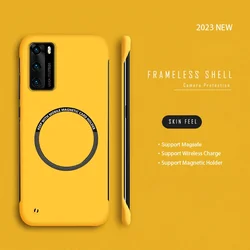 Ultra Thin Frameless Magnetic Phone Case - Matte Finish - Mate 20 (Yellow)