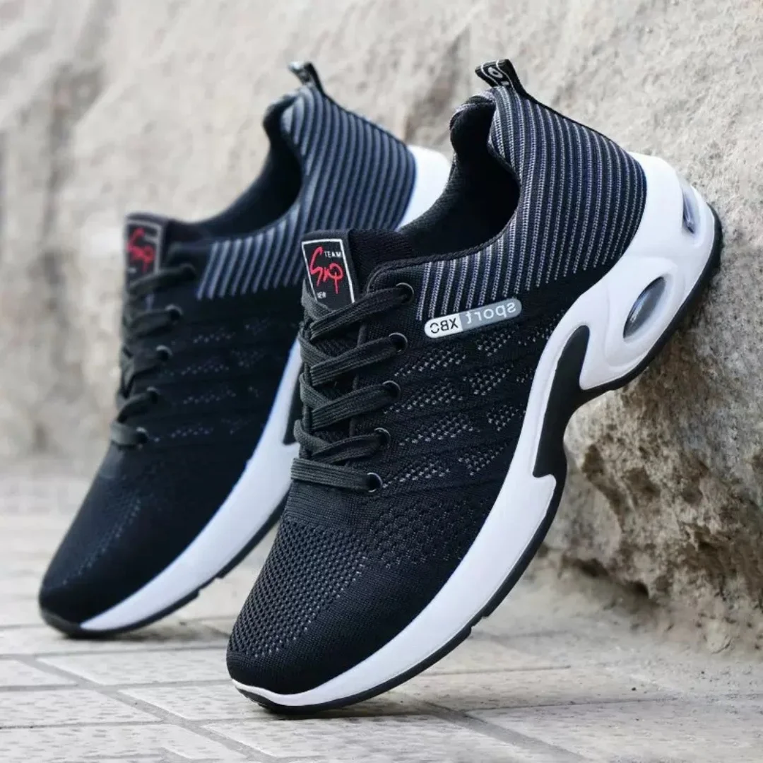 Hommes Chaussures De Sport Décontractées Baskets Légères Blanc Extérieur Respirant Maille Noir Chaussures De Course Athlétique Jogging Chaussures De Tennis