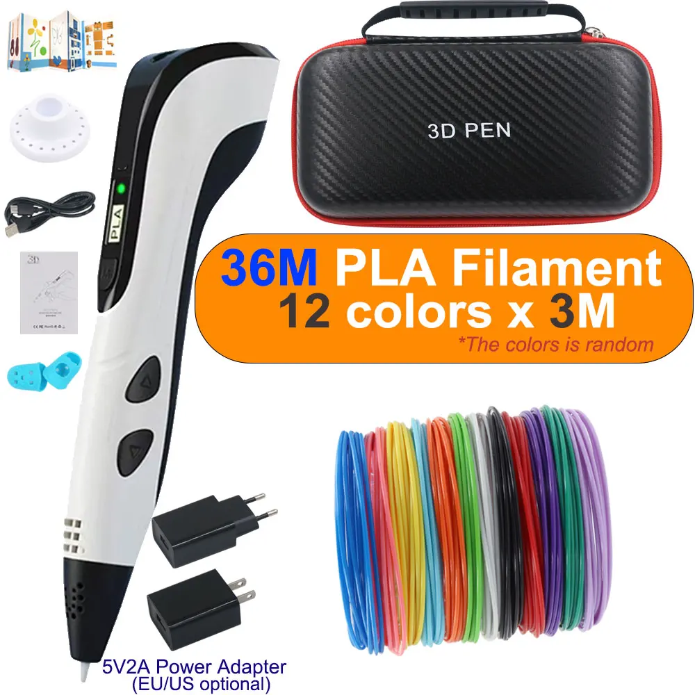 Innovative 3D Printing Pen Kit for Kids with Filament, Power Adapter, and Travel Case, Perfect Birthday or Christmas Gift